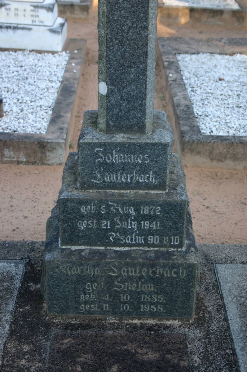 LAUTERBACH Johannes 1872-1941 &amp; Martha STIELAU 1885-1958