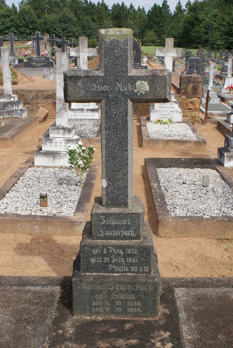LAUTERBACH Johannes 1872-1941 &amp; Martha STIELAU 1885-1958
