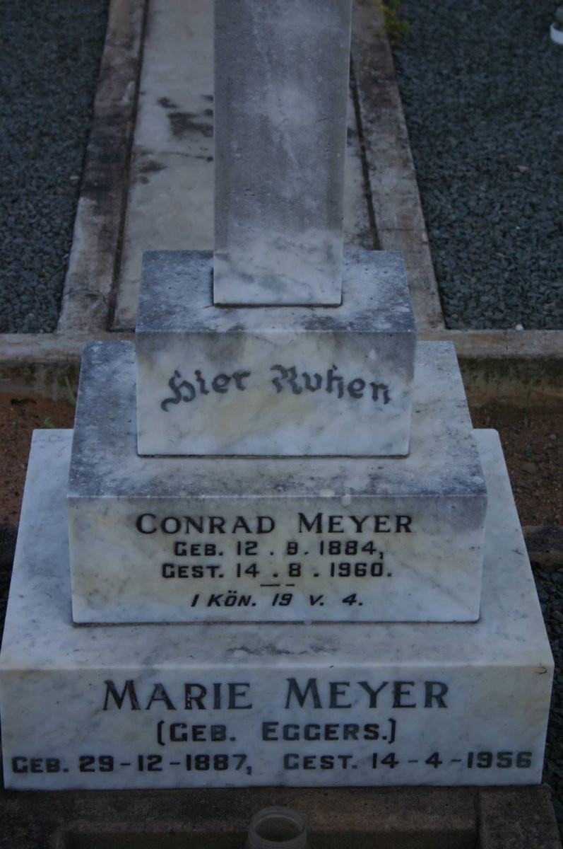 MEYER Conrad 1884-1960 &amp; Marie EGGERS 1887-1956