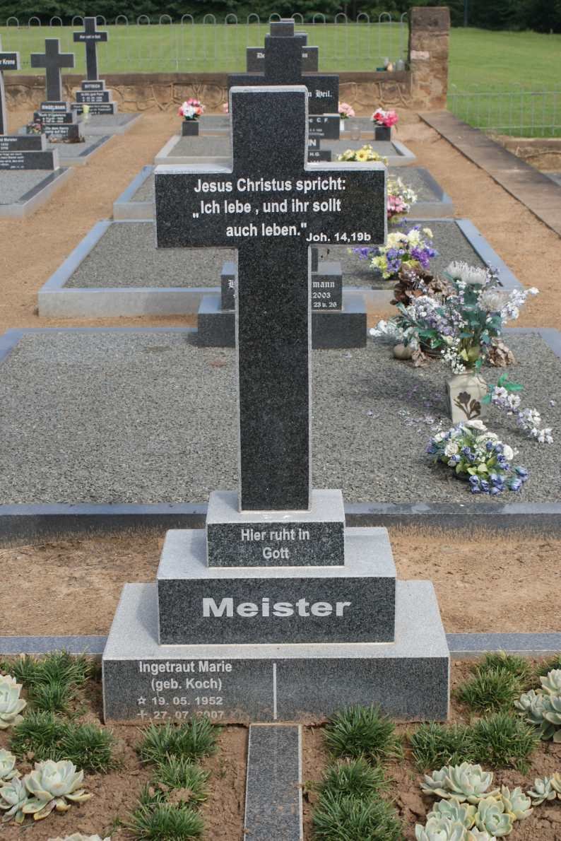 MEISTER Ingetraut Marie nee KOCH 1952-2007