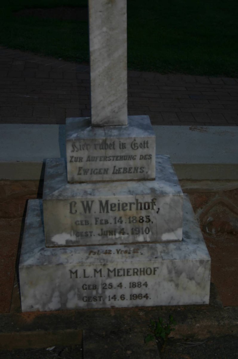 MEIERHOF C.W. 1885-1910 &amp; M.L.M. 1884-1964