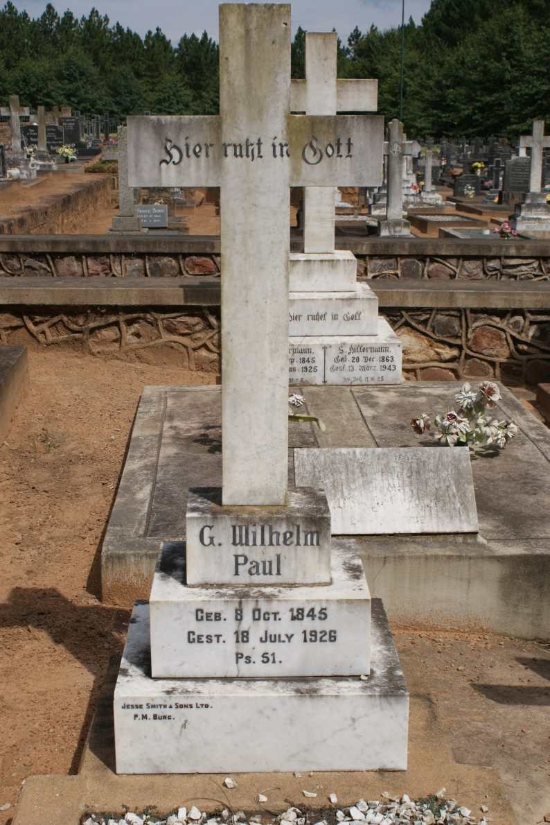 PAUL G. Wilhelm 1845-1926