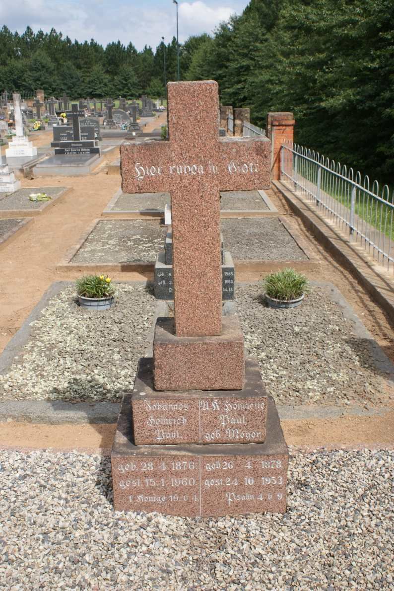 PAUL Johannes Heinrich 1876-1960 &amp; Henriette A.K. MEYER 1878-1953
