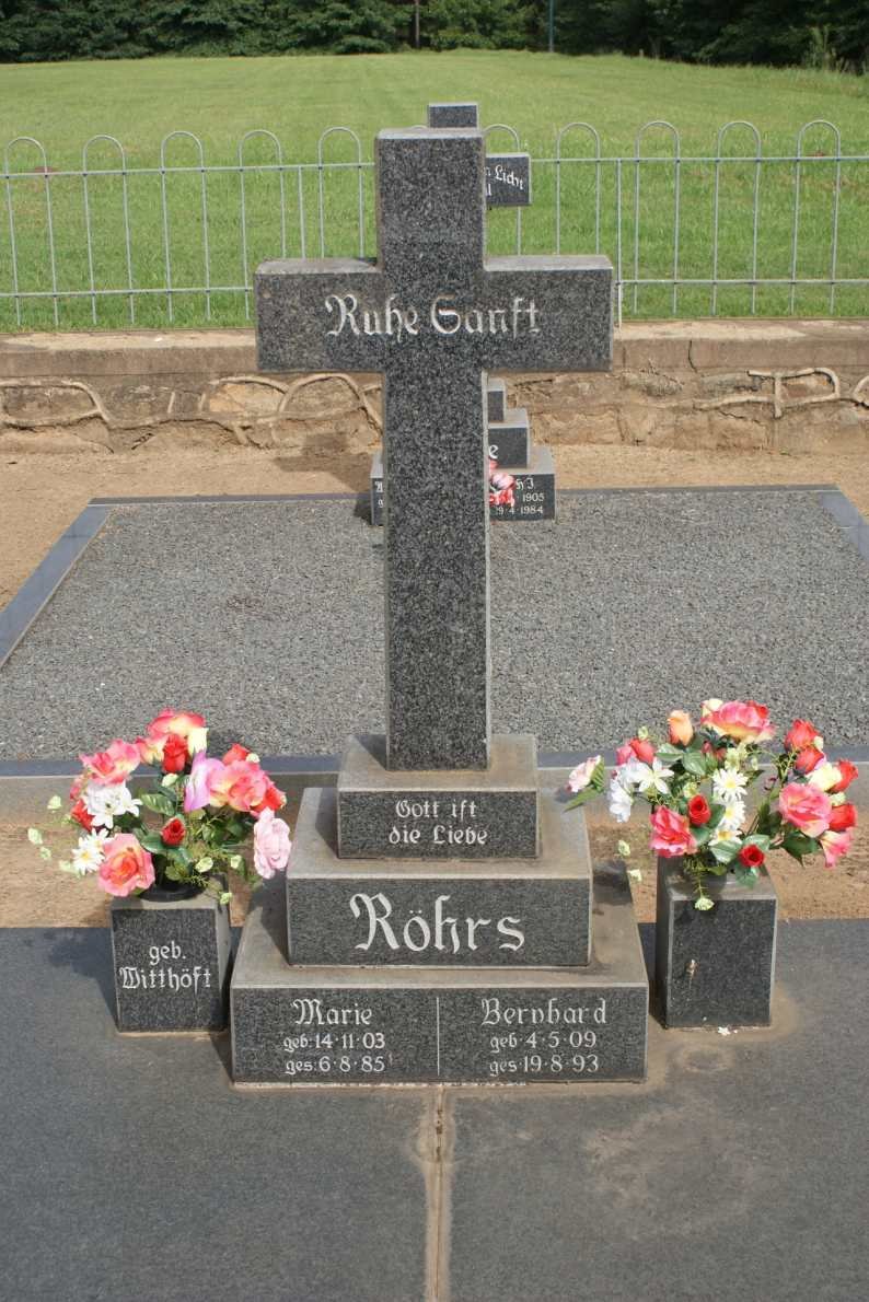 RÖHRS Bernhard 1909-1993 &amp; Marie WITTHÖFT 1903-1985