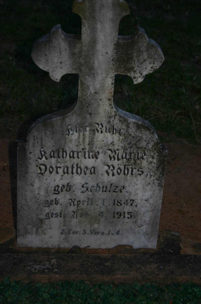 ROHRS Katharine Marie Dorathea nee SCHULZE 1847-1915