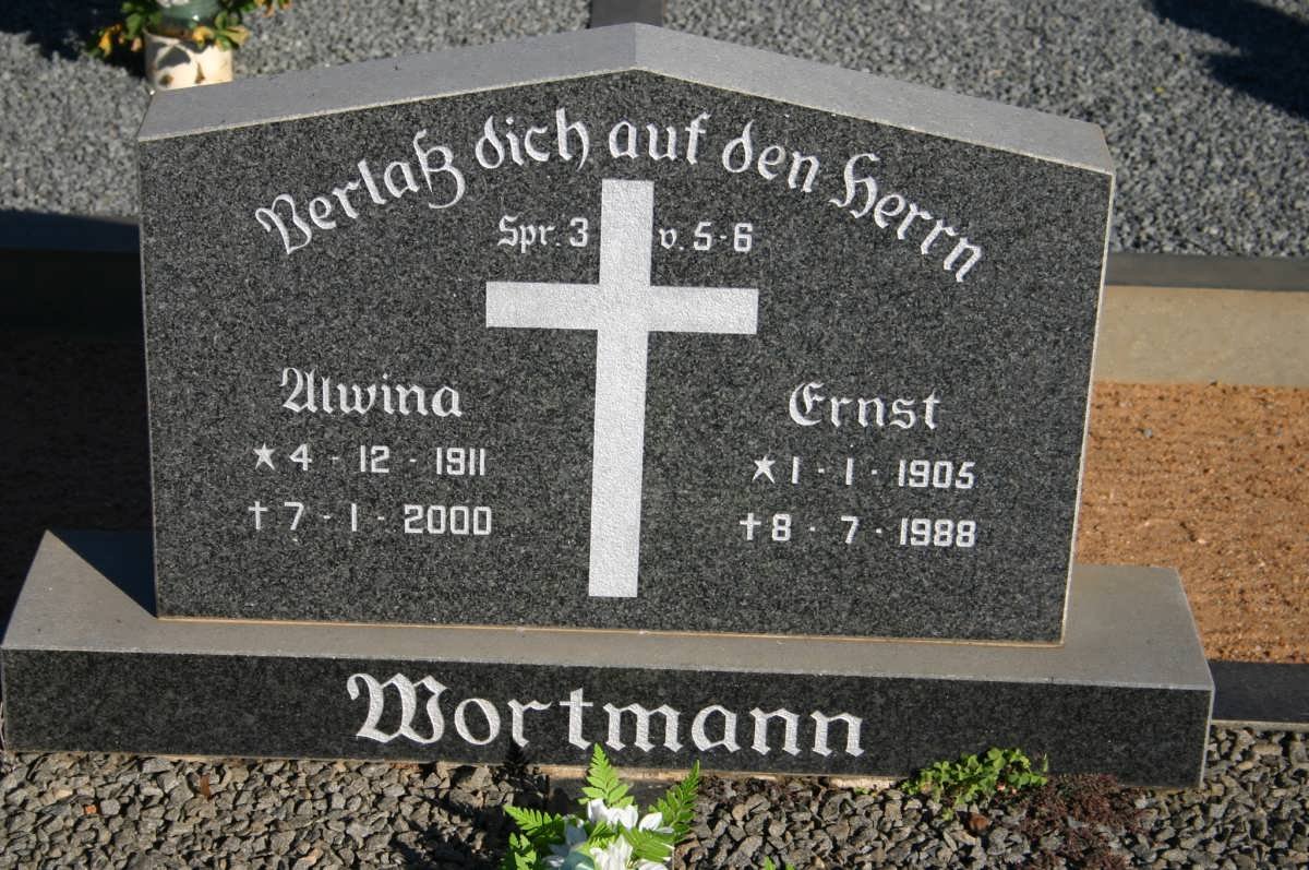 WORTMANN Ernst 1905-1988 &amp; Alwina 1911-2000