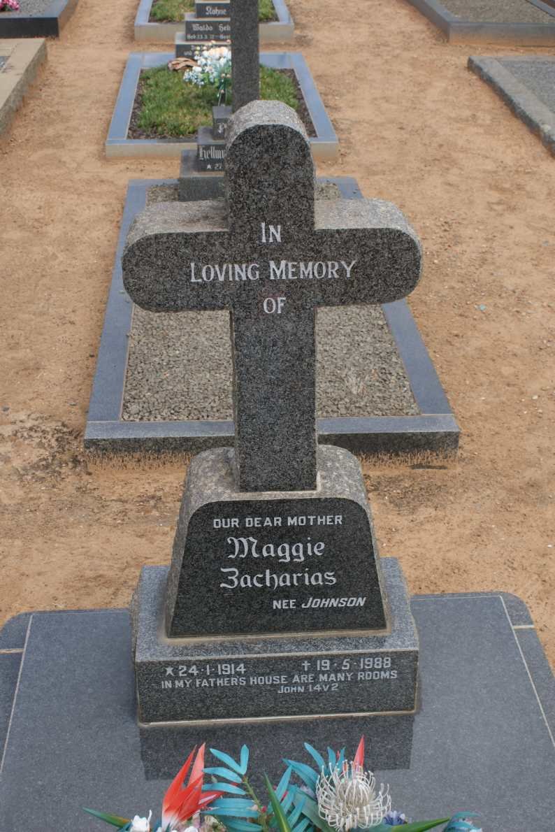 ZACHARIAS Maggie nee JOHNSON 1914-1988