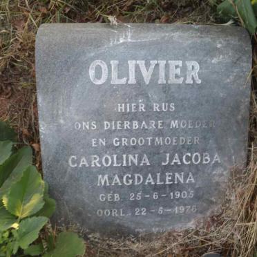 OLIVIER Carolina Jacoba Magdalena 1905-1976