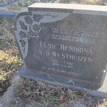 WESTHUIZEN Elsie Hendrina, v.d. 1912-1971
