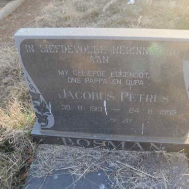 BOSMAN Jacobus Petrus 1913-1985