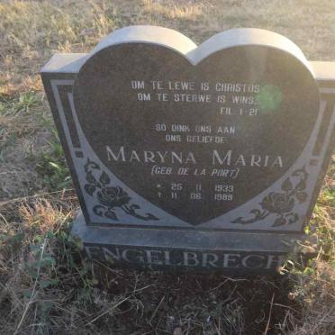 ENGELBRECHT Maryna Maria nee DE LA PORT 1933-1989