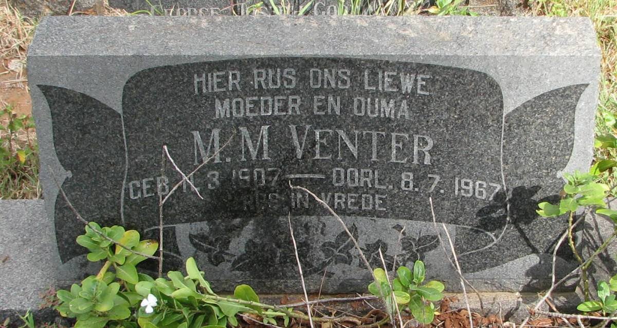 VENTER M.M. 1907-1967