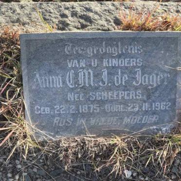JAGER Anna C.M.J., de nee SCHEEPERS 1875-1962