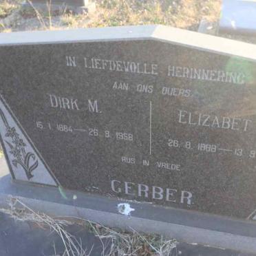 GERBER Dirk M. 1884-1958 & Elizabeth A.W. 1888-1972