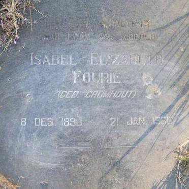 FOURIE Isabel Elizabeth nee CROMHOUT 1898-1980