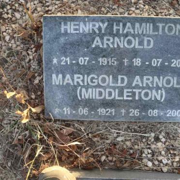 ARNOLD Henry Hamilton 1915-2003 & Marigold MIDDLETON 1921-2000