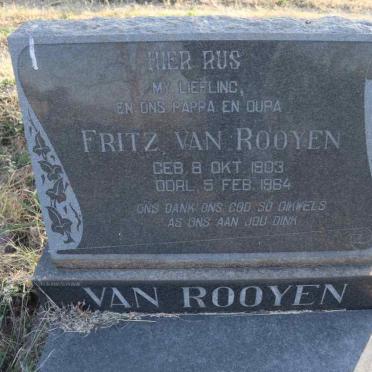ROOYEN Fritz, van 1903-1964
