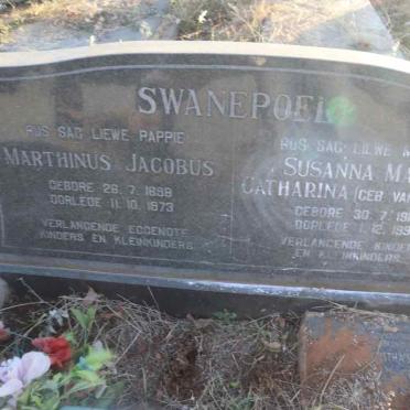 SWANEPOEL Marthinus Jacobus 1898-1973 & Susanna Maria Catharina VAN ZUYDAM 1915-1991