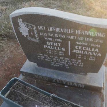 ZUYDAM Gert Paulus, van 1926-1999 & Cecilia Johanna 1930-2000