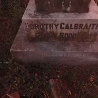 RODGERS Dorothy Galbraith Perry 1904-1920