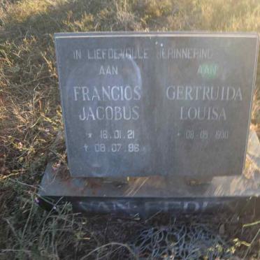 EEDEN Francois Jacobus, van 1921-19?? & Gertruida Louisa 1930-