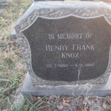 KNOX Henry Frank 1892-1968