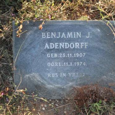 ADENDORFF Benjamin J. 1907-1974