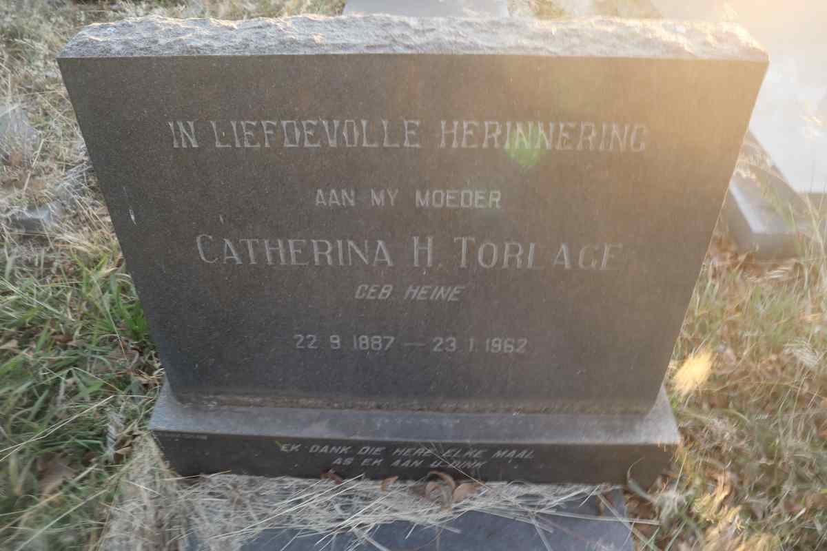 TORLAGE Catherina H. nee HEINE 1887-1962