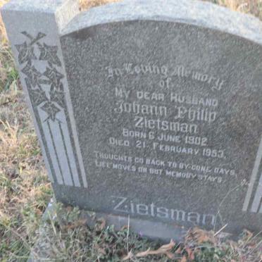 ZIETSMAN Johann Philip 1902-1953