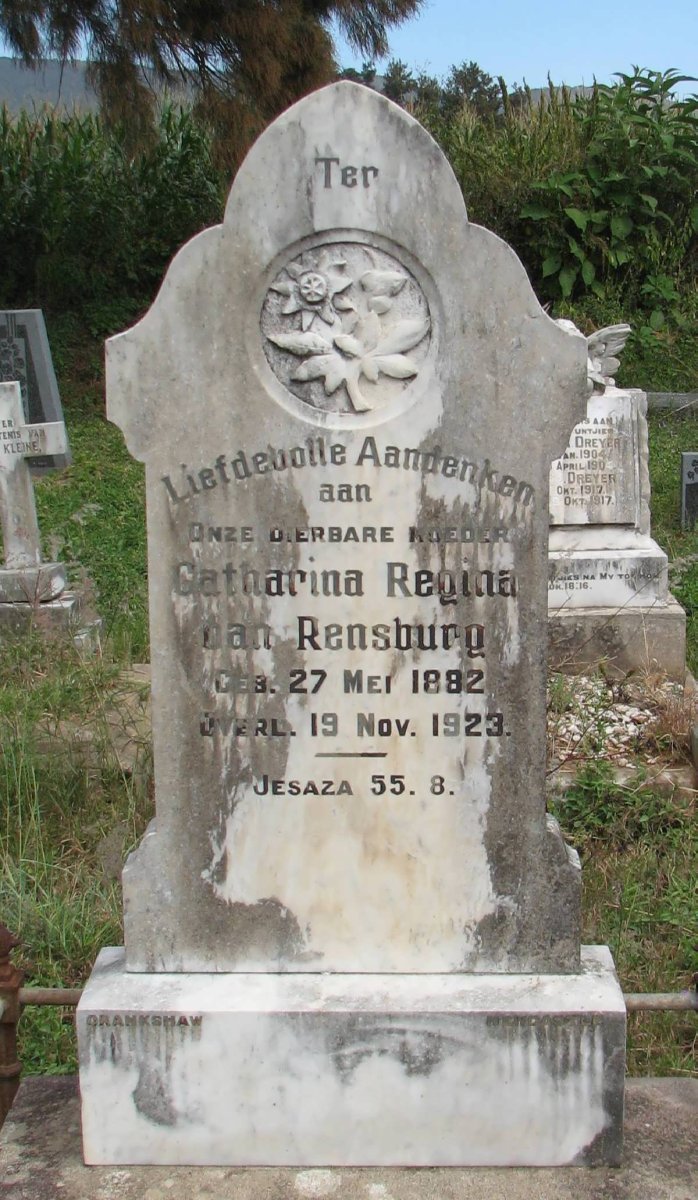 RENSBURG Catharina Regina, van 1882-1923