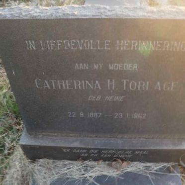 TORLAGE Catherina H. nee HEINE 1887-1962
