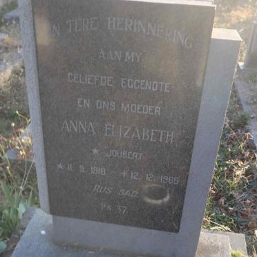 FOUCHEE Anna Elizabeth nee JOUBERT 1918-1965