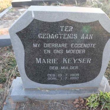 KEYSER Marie nee MULDER 1905-1980