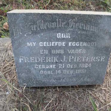 PIETERSE Frederik J. 1884-1951