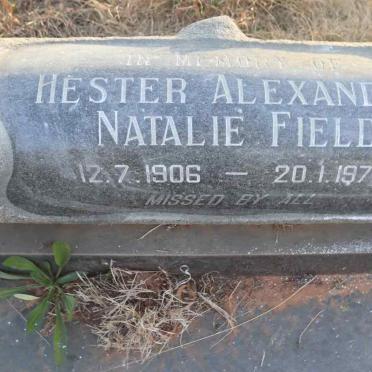 FIELD Hester Alexandra Natalie 1906-1976