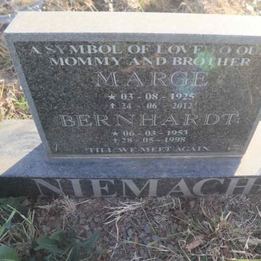 NIEMACH Bernhardt 1953-1998 & Marge 1925-1998