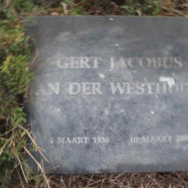 WESTHUIZEN Gert Jacobus, van der 1936-2006