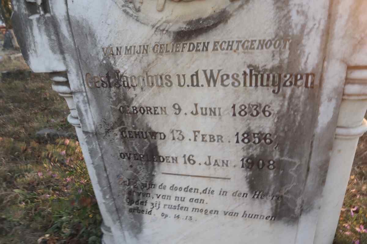 WESTHUYZEN Jacobus, v.d. 1836-1908
