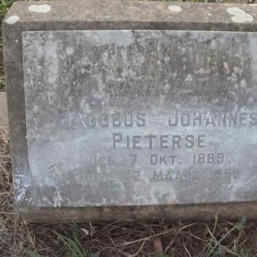 PIETERSE Jacobus Johannes 1889-1956
