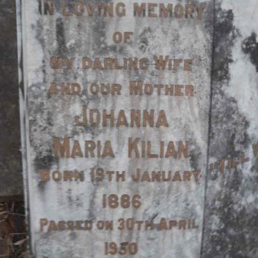 KILIAN Johanna Maria 1886-1950