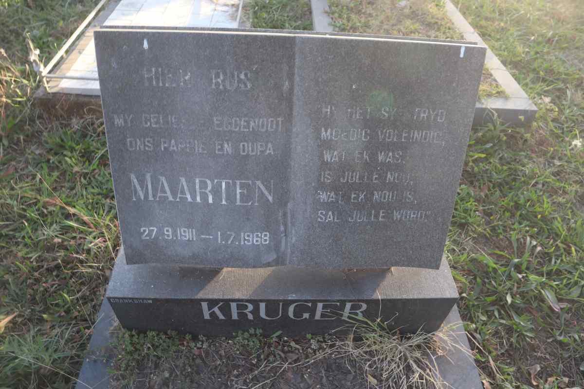 KRUGER Maarten 1911-1968