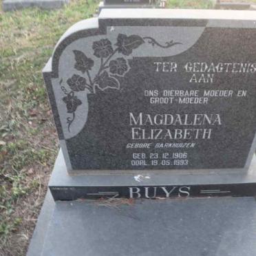 BUYS Magdalena Elizabeth nee BARKHUIZEN 1906-1993