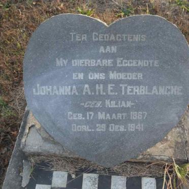 TERBLANCHE Johanna A.H.E. nee KILIAN 1867-1941