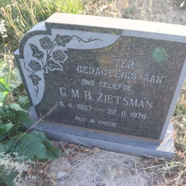 ZIETSMAN G.M.B. 1907-1976