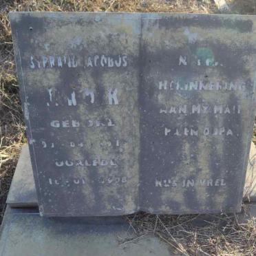 DYK Sybrand Jacobus, van -1908
