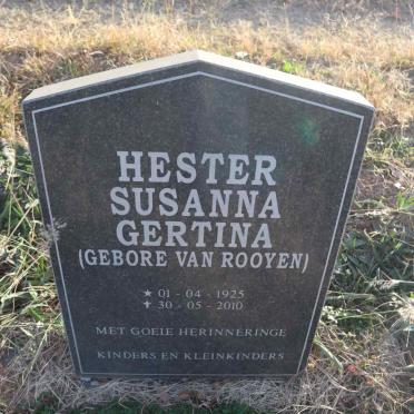 ROOYEN Hester Susanna Gertina, van nee VAN ROOYEN 1925-2010