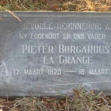GRANGE Pieter Borgardus, la 1923-1973