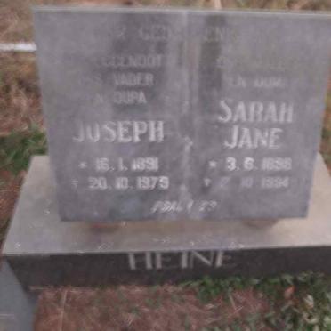 HEINE Joseph 1891-1979 & Sarah Jane 1898-1994