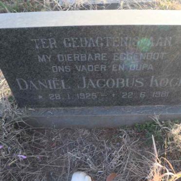 KOCK Daniel Jacobus 1925-1981