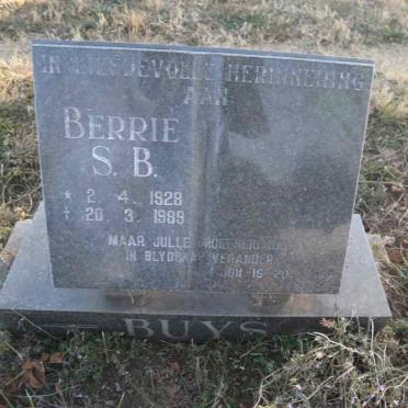 BUYS S.B. 1928-1989